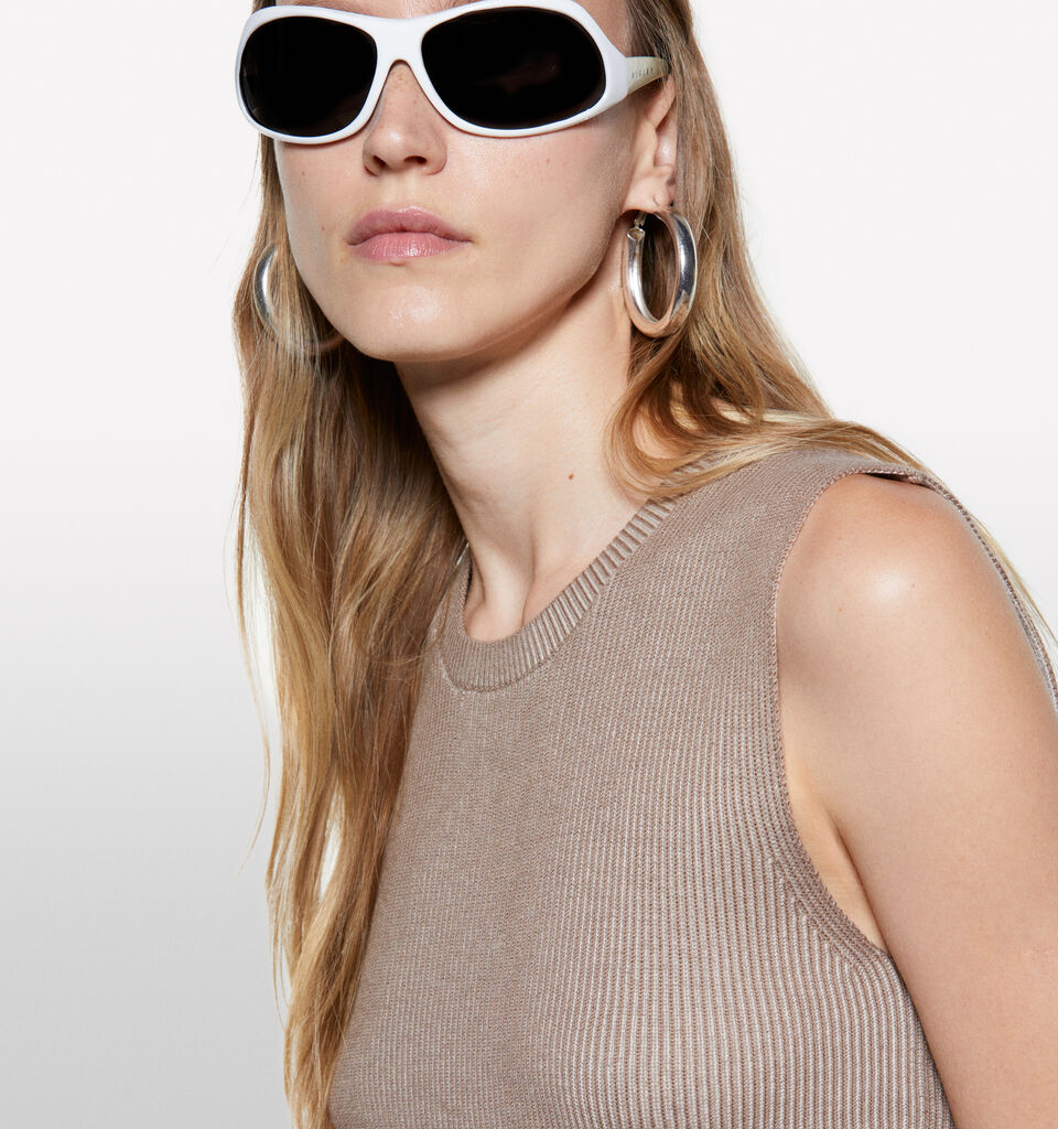 Beige knit vest - women's crew neck sweaters - Beige | Sisley image number 4